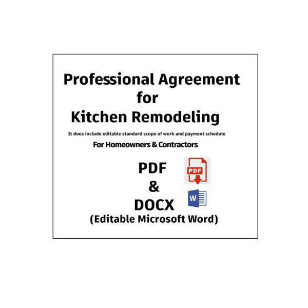 Kitchen Remodeling Agreement template