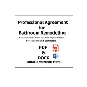 Bathroom Remodeling Agreement template